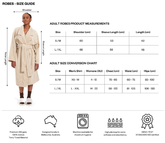 Striped Adult Robe - Sherbert