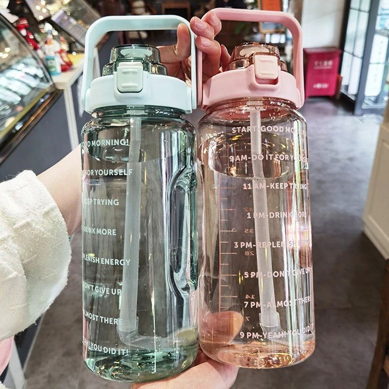 Motivational Clear Water Bottle - Various Colours