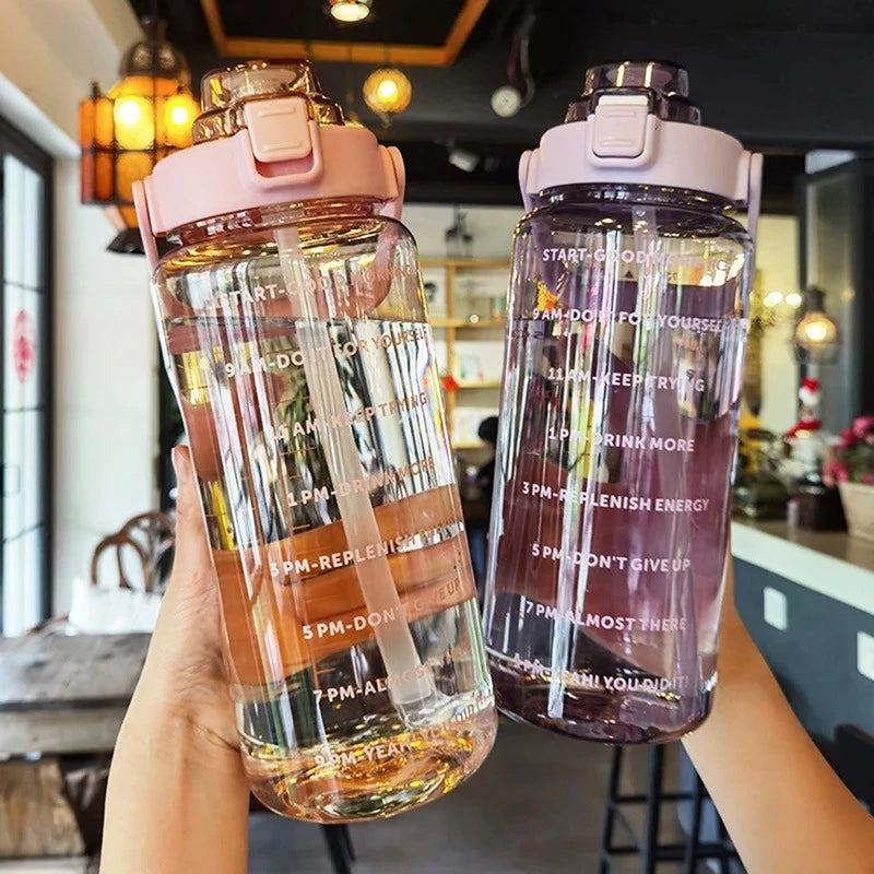 Motivational Clear Water Bottle - Various Colours