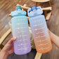 Motivational Frosted Water Bottle - Purple + Blue